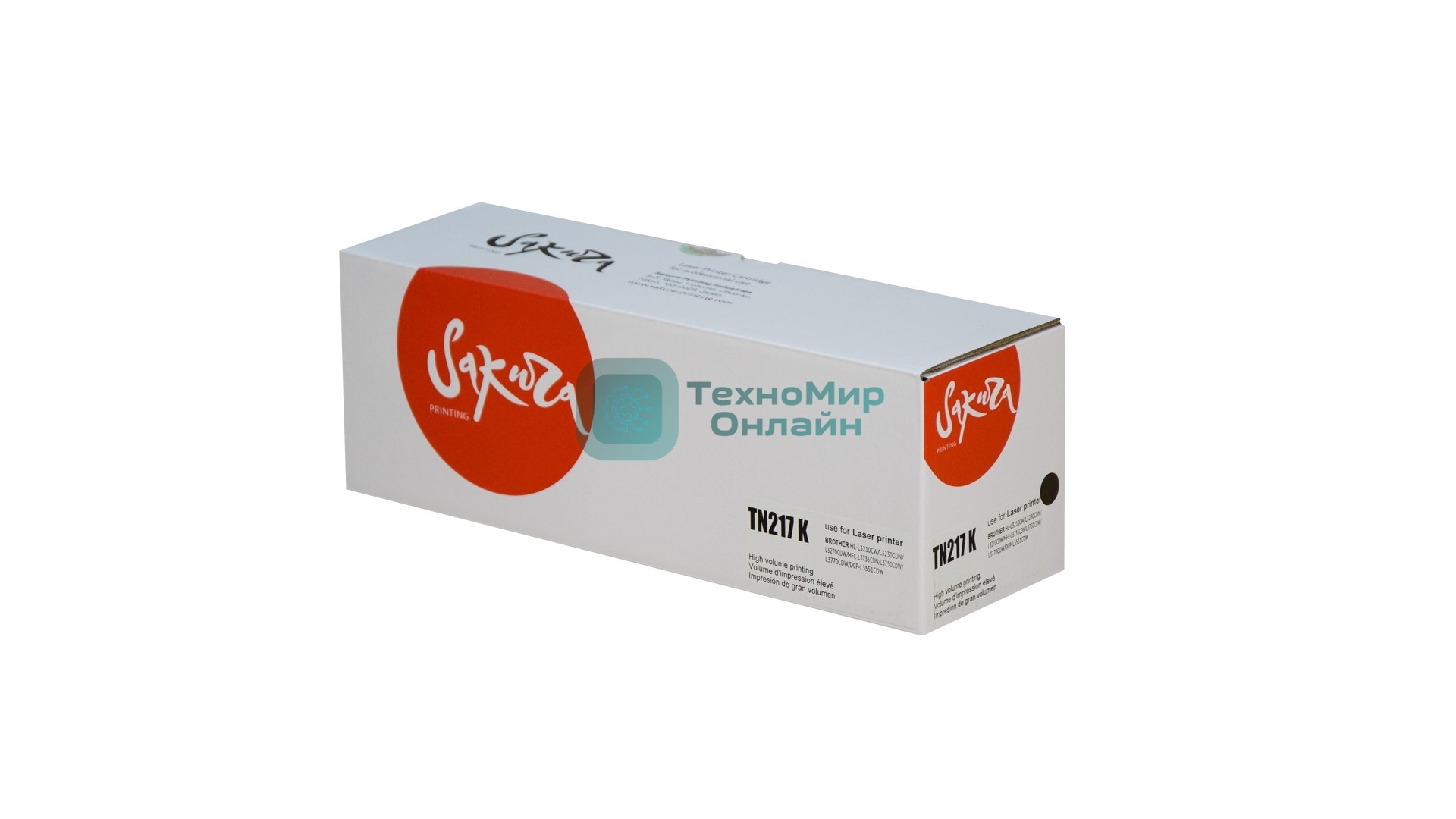 Картридж лазерный Sakura TN217BK для Brother DCP-L3550CDW/DCP-L3550/HL-L3230CDW/HL-L3230/MFC-L3770CDW/MFC-L3770, черный, 3000 к.