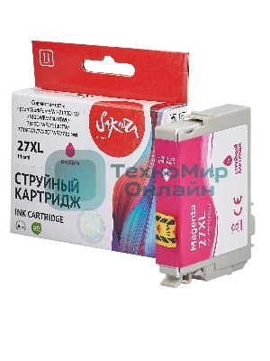 Картридж струйный Sakura C13T27134022 (27XL Magenta) для Epson, пурпурный, 14,6 мл., 1100 к.