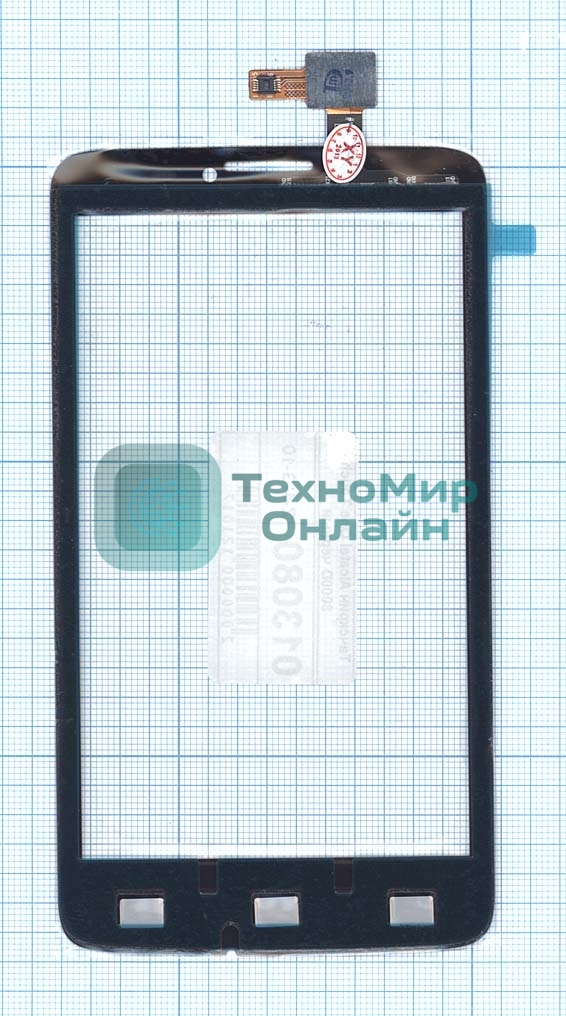 Сенсорное стекло (тачскрин) для Alcatel One Touch Scribe Easy 8000D черное