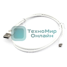 Дата-кабель Amperin USB-microUSB 1m 2A белый (YDS-C-AM)