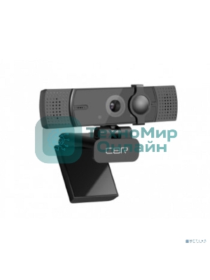 Веб-камера CBR CW-872FHD 1920x1080, 30 кадр/с, USB Type-A, микрофон (шумоподавление), автоматическая фокусировка, шторка приватности, универсальное крепление
