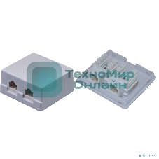 Внешняя сетевая розетка NEOMAX NM-SMB-KJ45-U5E-2PD-102-WH Cat.5E,UTP, 2 порта, белый