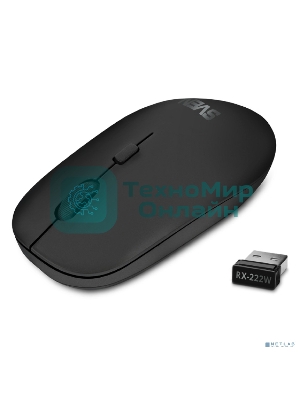 Мышь беспроводная SVEN RX-222W черный, 1800 dpi, радиоканал, Bluetooth, USB, кнопки - 4