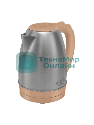 Чайник электрический Мастерица EK-1801М, капучино, 1.8 л, нержавейка