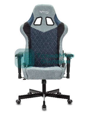 Кресло Бюрократ VIKING 7 KNIGHT BL FABRIC синий, ткань, 120 кг, механизм качания