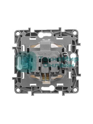 Механизм розетки 1-м СП Etika 2К+З 16А защ. шторки с заземл. винт. зажимы бел. Legrand 672222