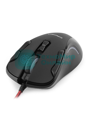 Мышь проводная Crown Gaming CMXG-804 черный, 2000 dpi, USB, кнопки - 9