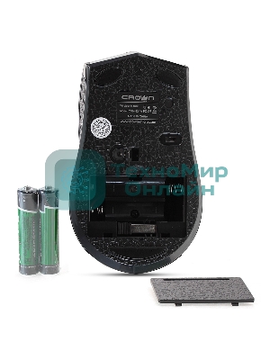 Мышь беспроводная Crown CMM-934W красный/черный, 1200 dpi, радиоканал, USB, кнопки - 4