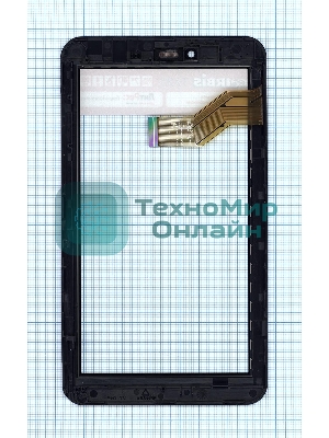 Сенсорное стекло (тачскрин) для Irbis TX33, черное с рамкой