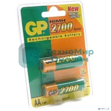 Аккумулятор GP Rechargeable NiMH 270AAHC 2700mAh AA (2шт. уп) (GP 270AAHC-2DECRC2)