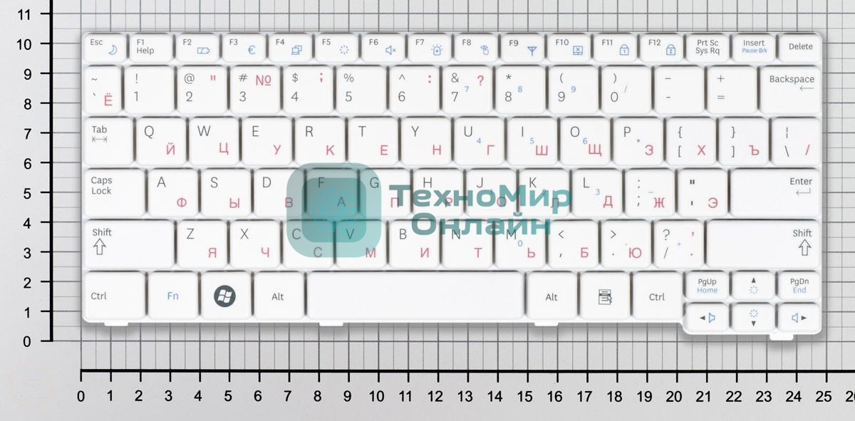 Клавиатура для ноутбука Samsung N140 N150 N145 N144 N148, белая