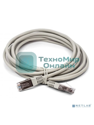 Кабель патч-корд, Filum FL-F5-3M F/UTP 5e cat. 3м, 26AWG(7x0.16 мм), омедненный алюминий (CCA), PVC, серый