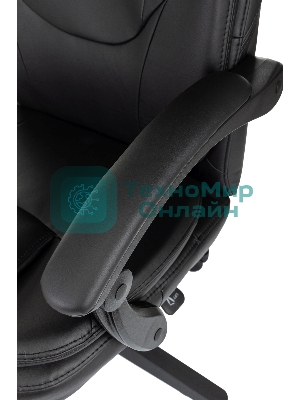 Кресло Бюрократ CH-868N-BF черный, экокожа, подставка для ног