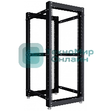 Стойка двухрамная NTSS NTSS-2POR24U/600-1000-BL 24U 550 мм x 1000 мм 600 кг черный