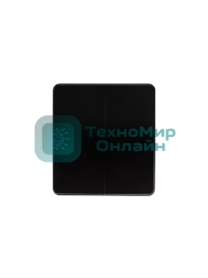 Выключатель Kranz ROUND 2 кл проходной (переключатель) 10А с/у оникс