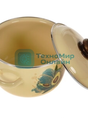 Кастрюля Appetite 1MC181P Avocado крышка сталь, сферическая эмалированная 3 л