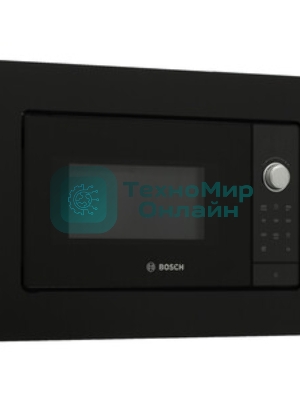 Встраиваемая микроволновая печь Bosch BFL623MB3 черный, 20 л, 800 Вт, переключатели - поворотный механизм/сенсор
