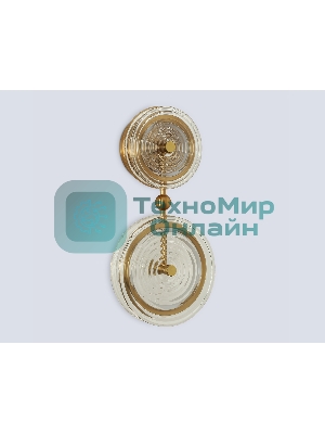 Настенный светодиодный светильник Ambrella light LH31118/2 BS/CL латунь/прозрачный 15W 3000K 200*90*390