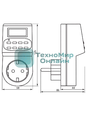 Розетка с таймером Feron (недельная) 3500W/16A 230V, 61925(TM22)