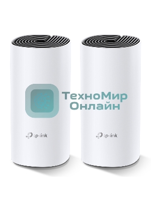 Домашняя Mesh TP-Link Wi-Fi система Deco M4 (1-Pack), 1167 Мбит/с (5 ГГц: до 867 Мбит/с + 2,4 ГГц: до 300 Мбит/с), 2 порта 1000 Мбит/с, 2 встроенные антенны на каждом модуле Deco