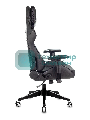 Кресло Бюрократ VIKING 4 AERO BLACK EDITION черный, экокожа, 120 кг, механизм качания