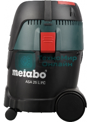 Пылесос строительный Metabo ASA 25 L PC 602014000 Пылесос 1250вт,розетка,ручн.очистка, бак 25л, вес 8.3 кг