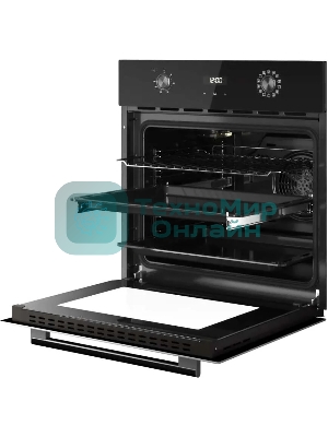 Встраиваемый духовой шкаф Kuppersberg HO 677 B, High-Tech, объем 70 л, 13 режимов, электронное управление (утапливаемые переключатели, аналоговый дисплей), телескопические направляющие на одном уровне, максимальная температура 300 градусов, 2 стекла в дверце, черный