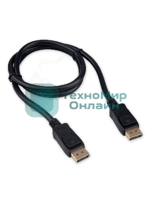 Кабель DisplayPort Cablexpert CC-DP8K-1M, 20M/20M, v1.4, 8К, медь, тройной экран, 1м, черный, пакет