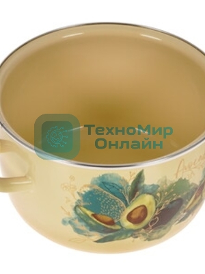 Кастрюля Appetite 1MC201P Avocado с крышкой, сферическая эмалированная 4 л
