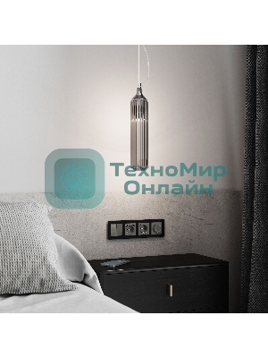 Накладка для розетки USB (графит акрил)