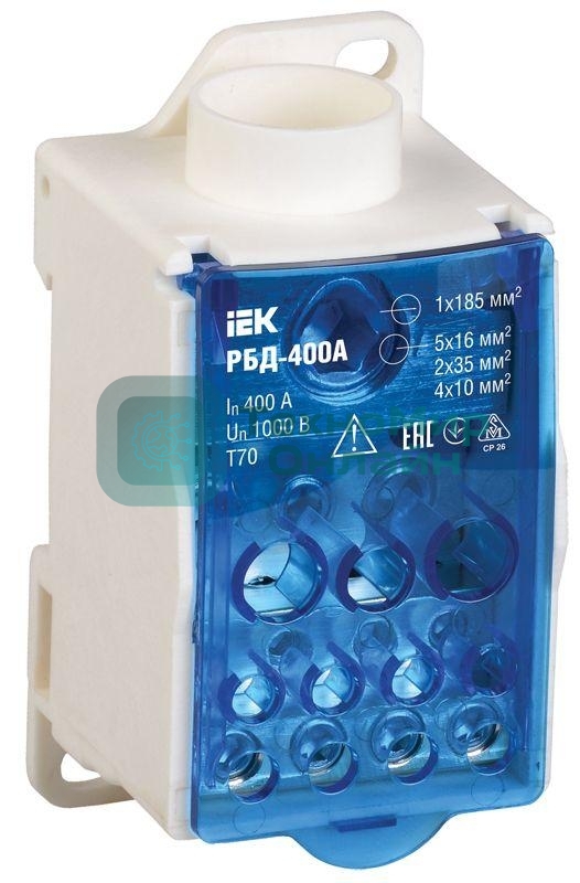 Блок распределительный на DIN-рейку РБД-400А IEK RBD-400