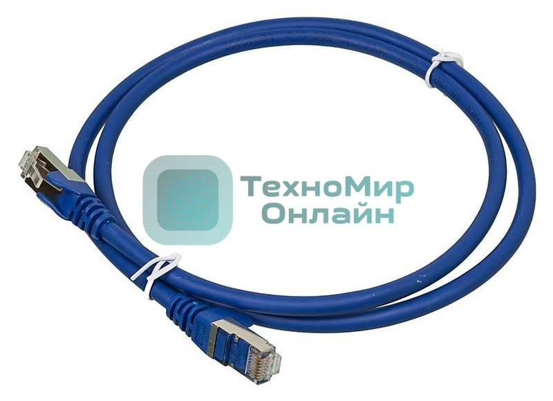 Кабель Патч-корд Lanmaster FTP LAN-PC45/S6-1.0-BL вилка RJ-45-вилка RJ-45 кат.6 1м синий LSZH