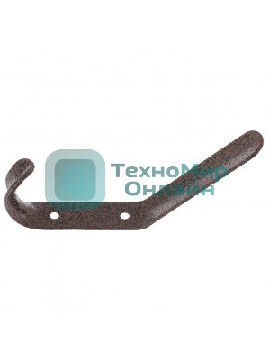 Крючок-вешалка №4, антик медь, 10 шт. (Металлист) Россия