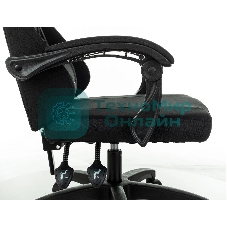 Кресло Zombie Rudger черный, экокожа, 120 кг, механизм качания