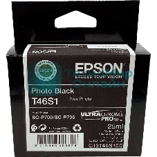 Картридж струйный черный фото Epson T46S1 для SC-P700
