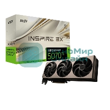 Видеокарта MSI GeForce RTX 5070 Ti 16G INSPIRE 3X OC RTX5070TI 16Gb 256bit GDDR7 2482/28000 HDMIx1 DPx3 HDCP