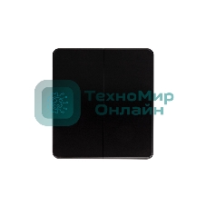 Выключатель Kranz ROUND 2 кл 10А с/у оникс