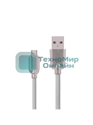 Кабель USB ACD-Allure MicroUSB - USB-A Кожа, 1м, белый