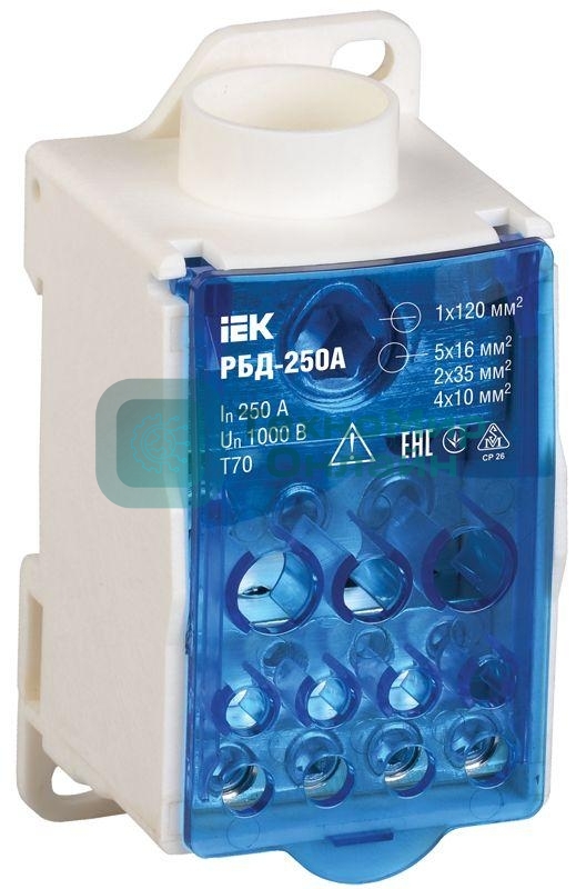 Распределительный блок IEK RBD-250 на DIN-рейку РБД-250А