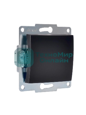 Механизм выключателя 1-кл. 1п СП Karina 10А IP20 черный бархат LEZARD 707-4288-100