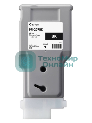 Картридж струйный Canon PFI-207 BK (8789B001) черный (300 мл) для Canon imagePROGRAPH iPF680, 685, 780, 785