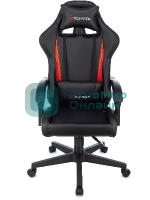 Кресло Zombie GAME TETRA черный/красный, экокожа, 120 кг, механизм качания