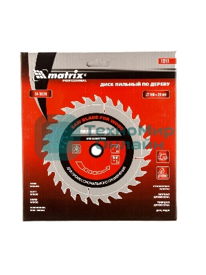 Пильный диск Matrix по дереву, 190x20мм, 24 зуба + кольцо 16/20 Professional