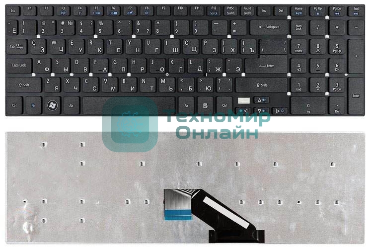 Клавиатура для ноутбука Acer Aspire 5755 5755G 5830 5830G 5830T E5-571 VN7-791 VN7-791G черная
