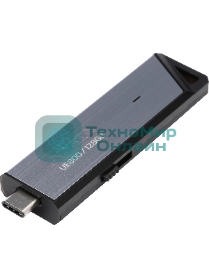 Флешка USB ADATA UE800 (AELI-UE800-128G-CSG), 128Gb, Type-C USB 3.2, R/W 1000/550, серебристый