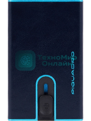 Чехол для кредитных карт Piquadro Blue Square PP4825B2BLR/BLU2, натур.кожа, темно-синий