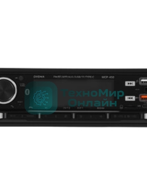 Автомагнитола Digma MCP-450, 1 DIN, Bluetooth, USB Type-A, AUX, пульт ДУ