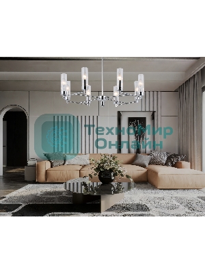 Люстра Ambrella light LH55152/8 CH/CL хром/прозрачный E14/8 max 40W D765*520