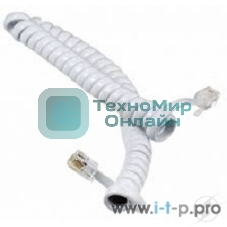 Шнур для телефонной трубки Rexant витой RJ-10 (4P-4C), 2м, белый