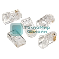 Коннектор Gembird Вилка RJ-45 LC-8P8C-001 (3-зубца) cat.5e, для одножильного кабеля (100 шт.)